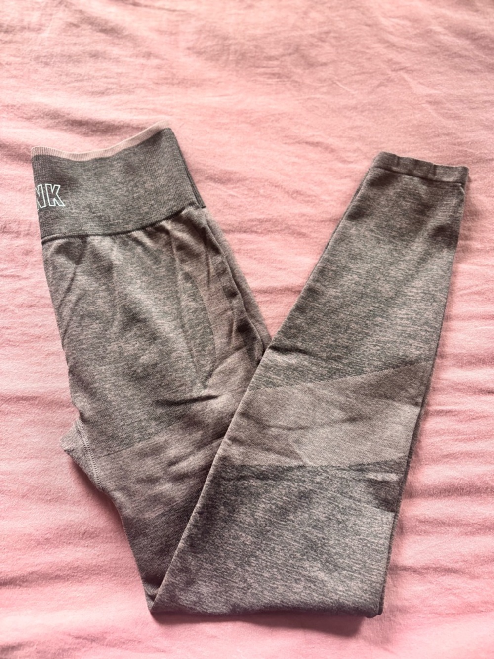 PINK Victoria's Secret Gray and Light Pink Kids Leggings